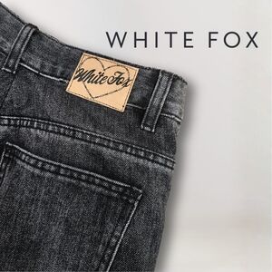 White Fox Acid Wash Straight leg jeans